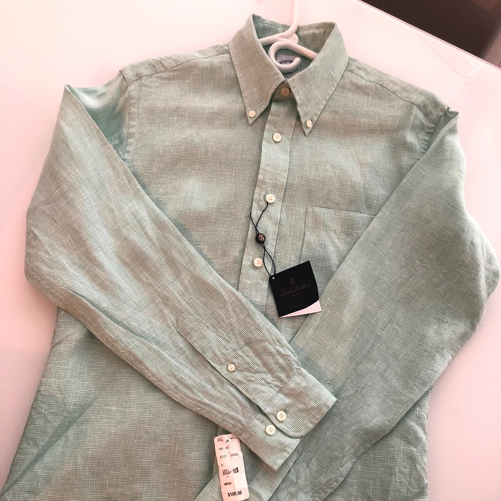 NWT Brooks Brothers Irish Linen Shirt